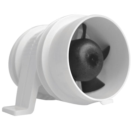Attwood Marine Turbo 3000 Series Water-Resistant In-Line Bilge Blower, 3 in, 12V, 145 CFM, White Housing — Quality Boat Parts
