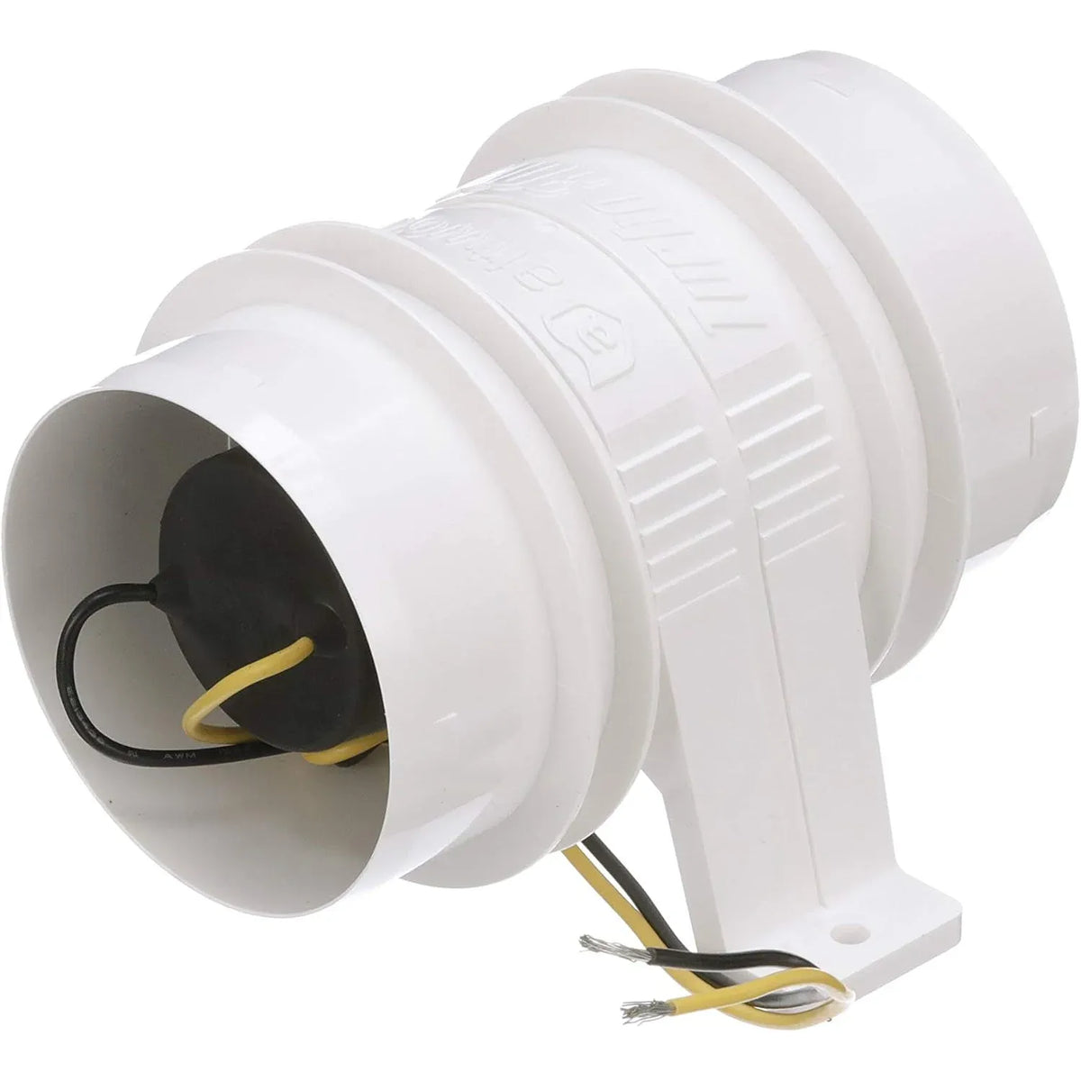 Attwood Marine Turbo 3000 Series Water-Resistant In-Line Bilge Blower, 3 in, 12V, 145 CFM, White Housing — Quality Boat Parts