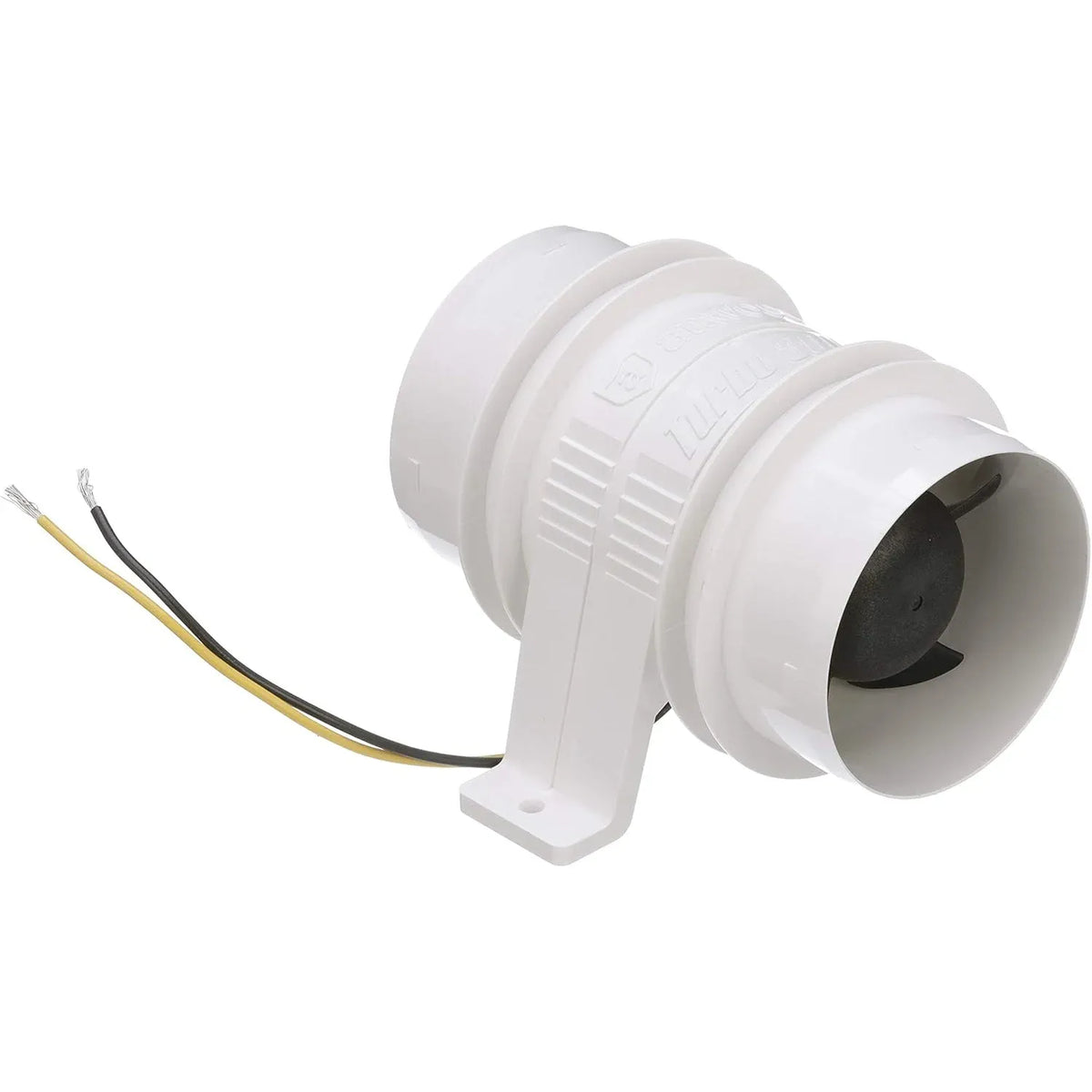 Attwood Marine Turbo 3000 Series Water-Resistant In-Line Bilge Blower, 3 in, 12V, 145 CFM, White Housing — Quality Boat Parts