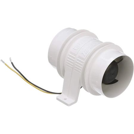 Attwood Marine Turbo 3000 Series Water-Resistant In-Line Bilge Blower, 3 in, 12V, 145 CFM, White Housing — Quality Boat Parts
