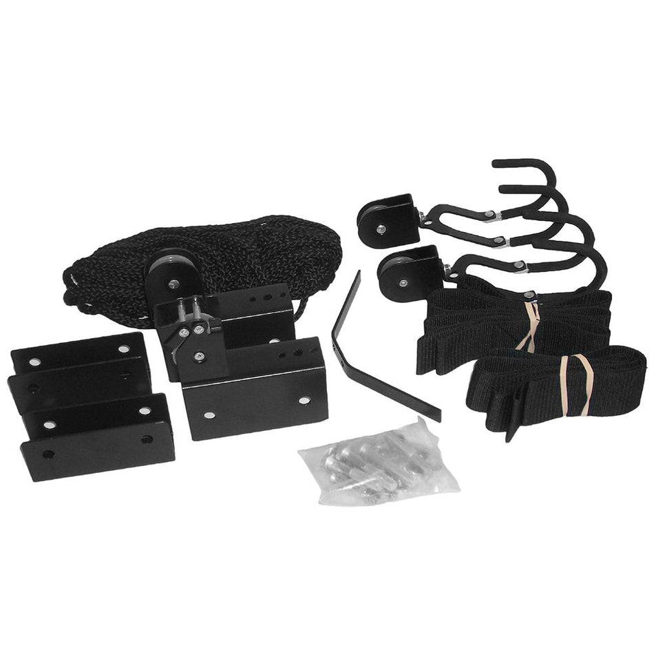 Attwood Marine Kayak Hoist System, 120 lb Capacity, One-Person Pulley System, 2 in Webbing Straps — Quality Boat Parts