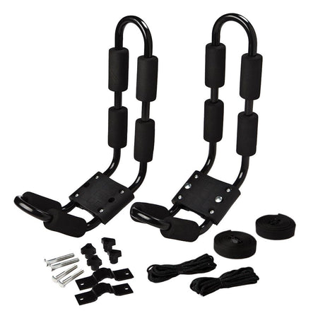 Attwood Marine Kayak Roof Rack Mount, Fits Existing Roof Racks, J-Style, 120 lb Capacity, 2 Straps — Quality Boat Parts