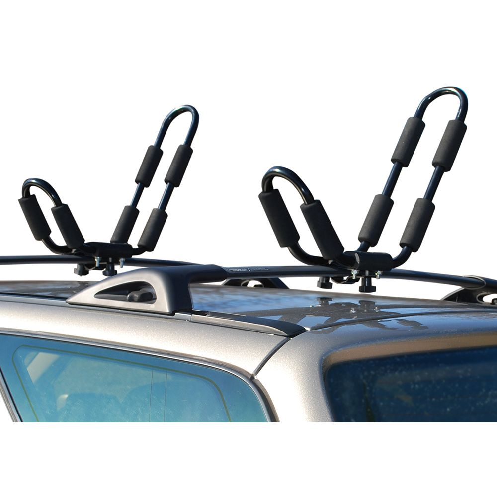 Attwood Marine Kayak Roof Rack Mount, Fits Existing Roof Racks, J-Style, 120 lb Capacity, 2 Straps — Quality Boat Parts