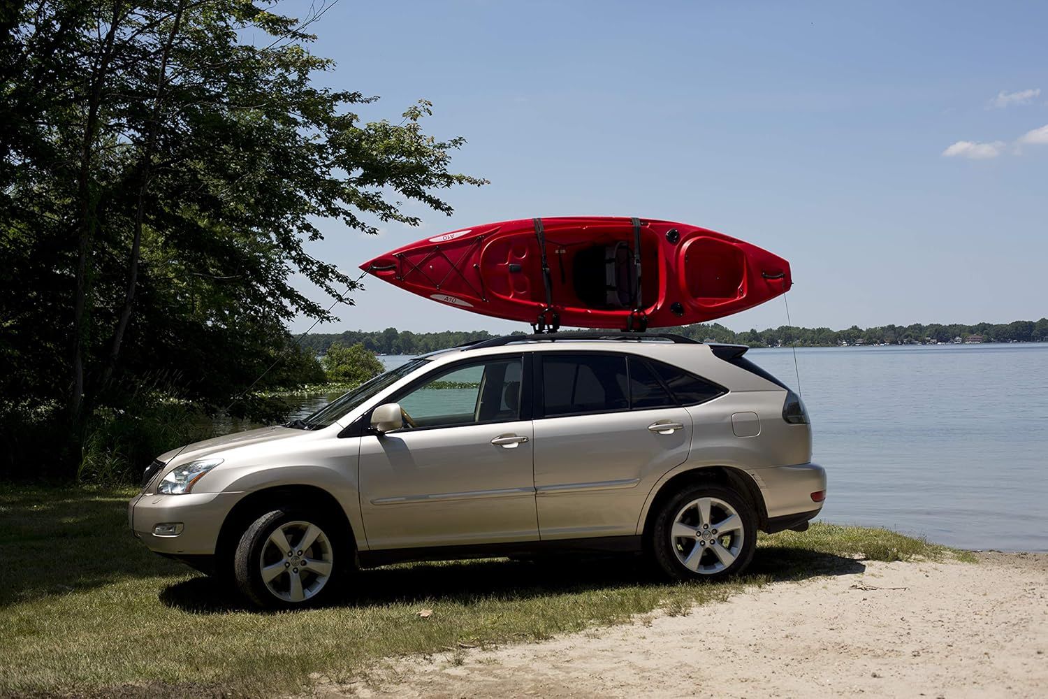 Attwood Marine Kayak Roof Rack Mount, Fits Existing Roof Racks, J-Style, 120 lb Capacity, 2 Straps — Quality Boat Parts