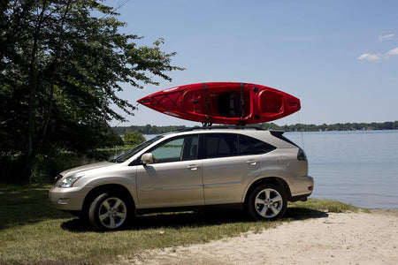 Attwood Marine Kayak Roof Rack Mount, Fits Existing Roof Racks, J-Style, 120 lb Capacity, 2 Straps — Quality Boat Parts