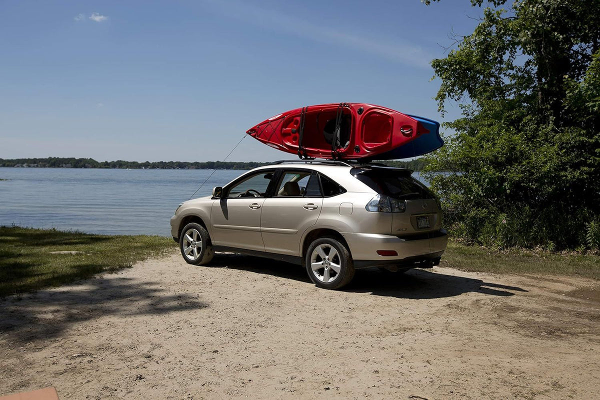 Attwood Marine Kayak Roof Rack Mount, Fits Existing Roof Racks, J-Style, 120 lb Capacity, 2 Straps — Quality Boat Parts