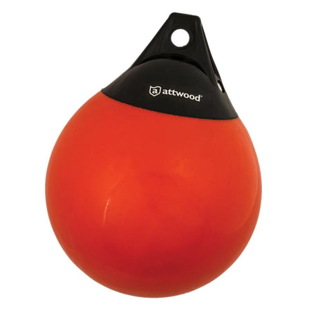 Attwood Marine Anchor Buoy, 9 in Dia., Fluorescent Orange, Marine-Grade Vinyl — Quality Boat Parts