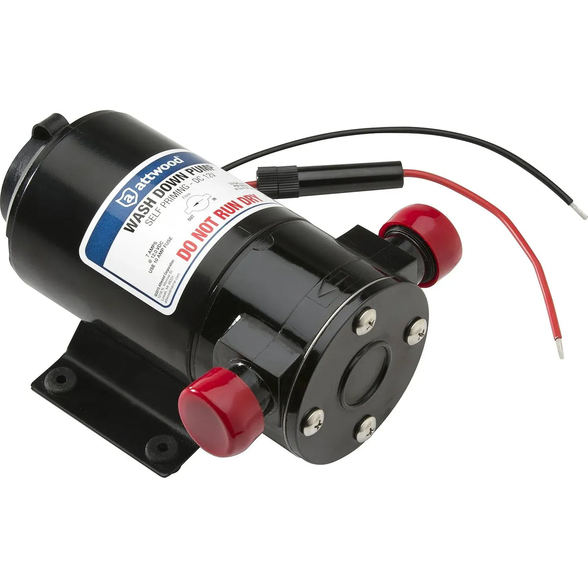 Attwood Marine Self-Priming Washdown Pump, 4 GPM, 12V, 8.5 PSI — Quality Boat Parts