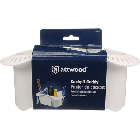 Attwood Marine Cockpit Caddy, Suction or Screw Mount, 22-Lure Storage, White Plastic — Quality Boat Parts