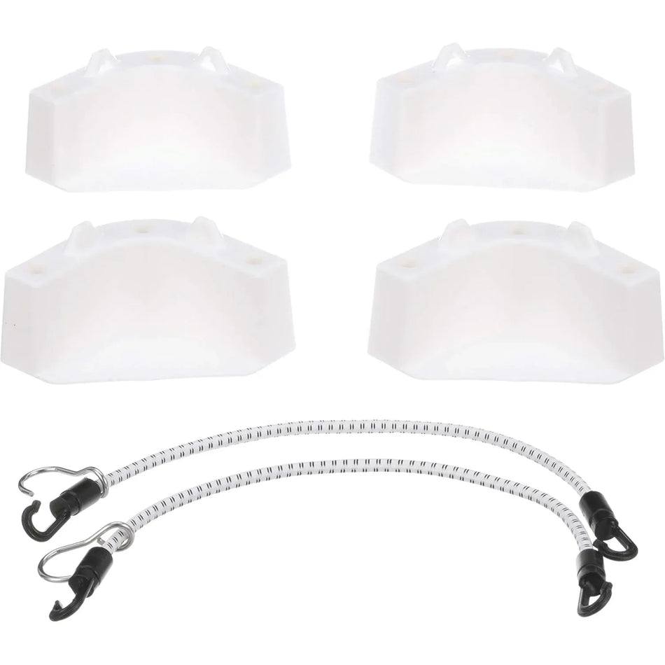 Attwood Marine Cooler Mounting Kit, 4 Corner Brackets, 2 Elastic Cords — Quality Boat Parts