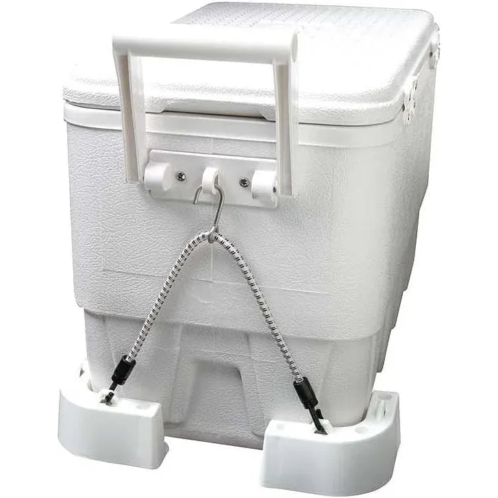 Attwood Marine Cooler Mounting Kit, 4 Corner Brackets, 2 Elastic Cords — Quality Boat Parts