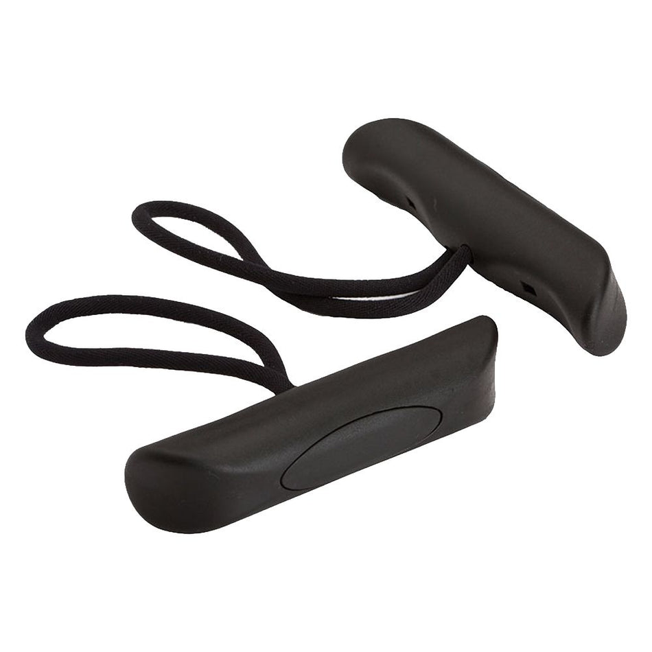 Attwood Marine Kayak Handle Replacement Set, Pair, Black Plastic, Braided Rope — Quality Boat Parts