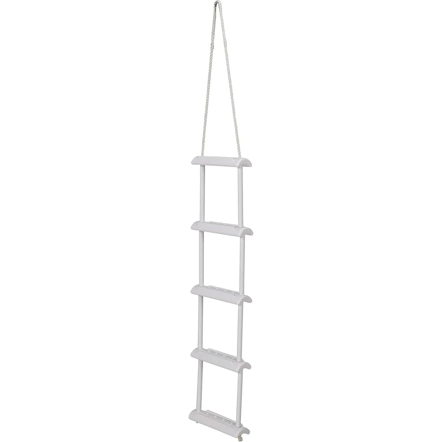 Attwood Marine Rope Ladder, 5-Step, 11-3/4 in Blow-Molded Steps, Cleat or Railing Mount, Fold-Flat — Quality Boat Parts