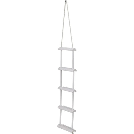 Attwood Marine Rope Ladder, 5-Step, 11-3/4 in Blow-Molded Steps, Cleat or Railing Mount, Fold-Flat — Quality Boat Parts