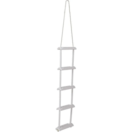 Attwood Marine Rope Ladder, 5-Step, 11-3/4 in Blow-Molded Steps, Cleat or Railing Mount, Fold-Flat — Quality Boat Parts
