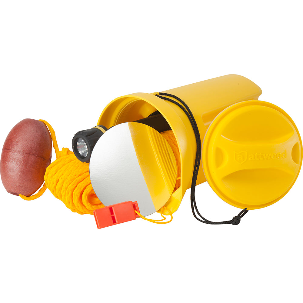 Attwood Marine Bailer Safety Kit, 5-Piece, 50 ft Rope with Float, Waterproof Flashlight — Quality Boat Parts