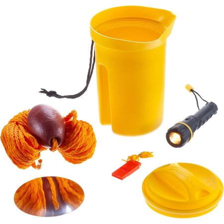 Attwood Marine Bailer Safety Kit, 5-Piece, 50 ft Rope with Float, Waterproof Flashlight — Quality Boat Parts
