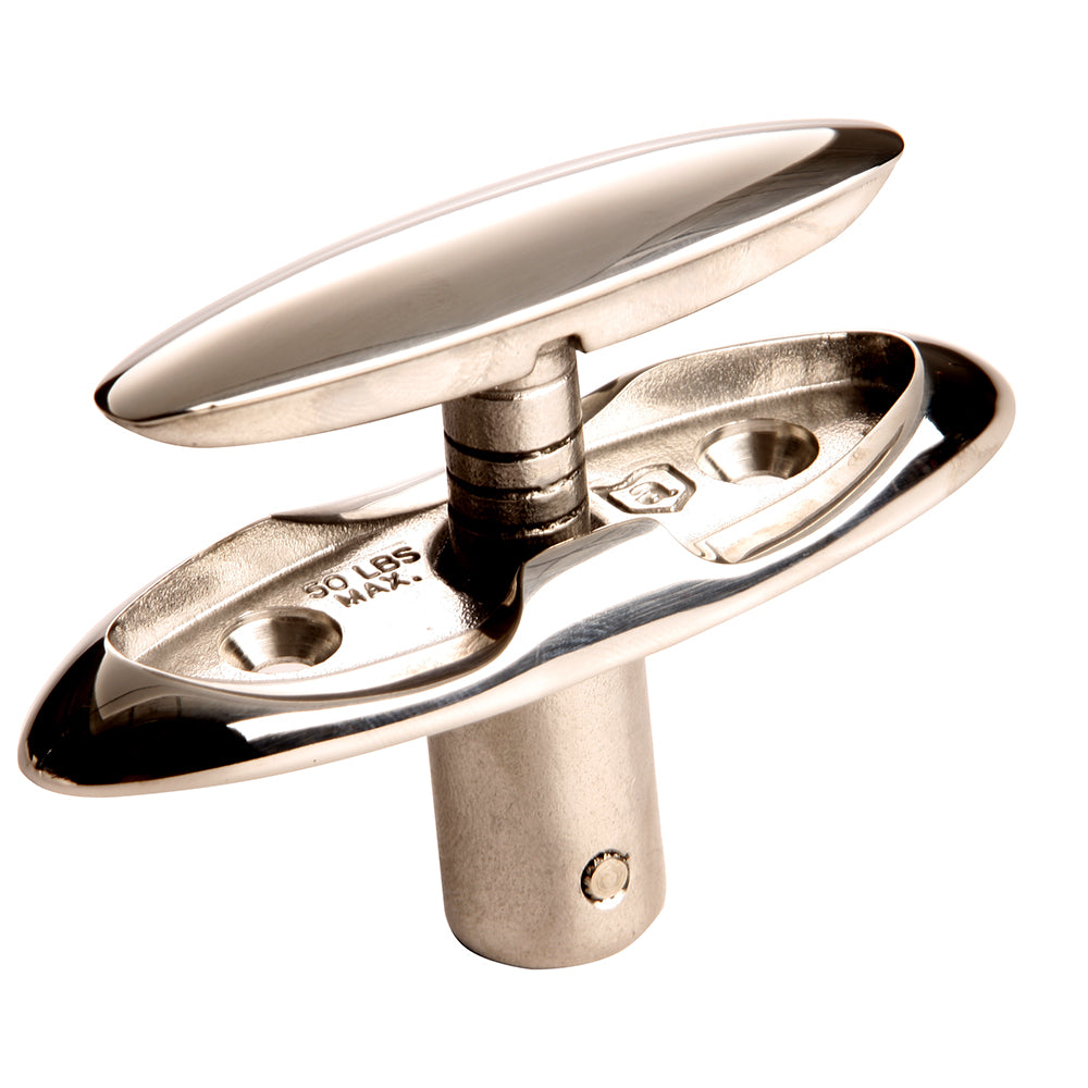 Attwood Marine Fender Cleat, 3-1/2 in, 316 Stainless Steel, Retractable, 3/4 in Max Line Opening — Quality Boat Parts