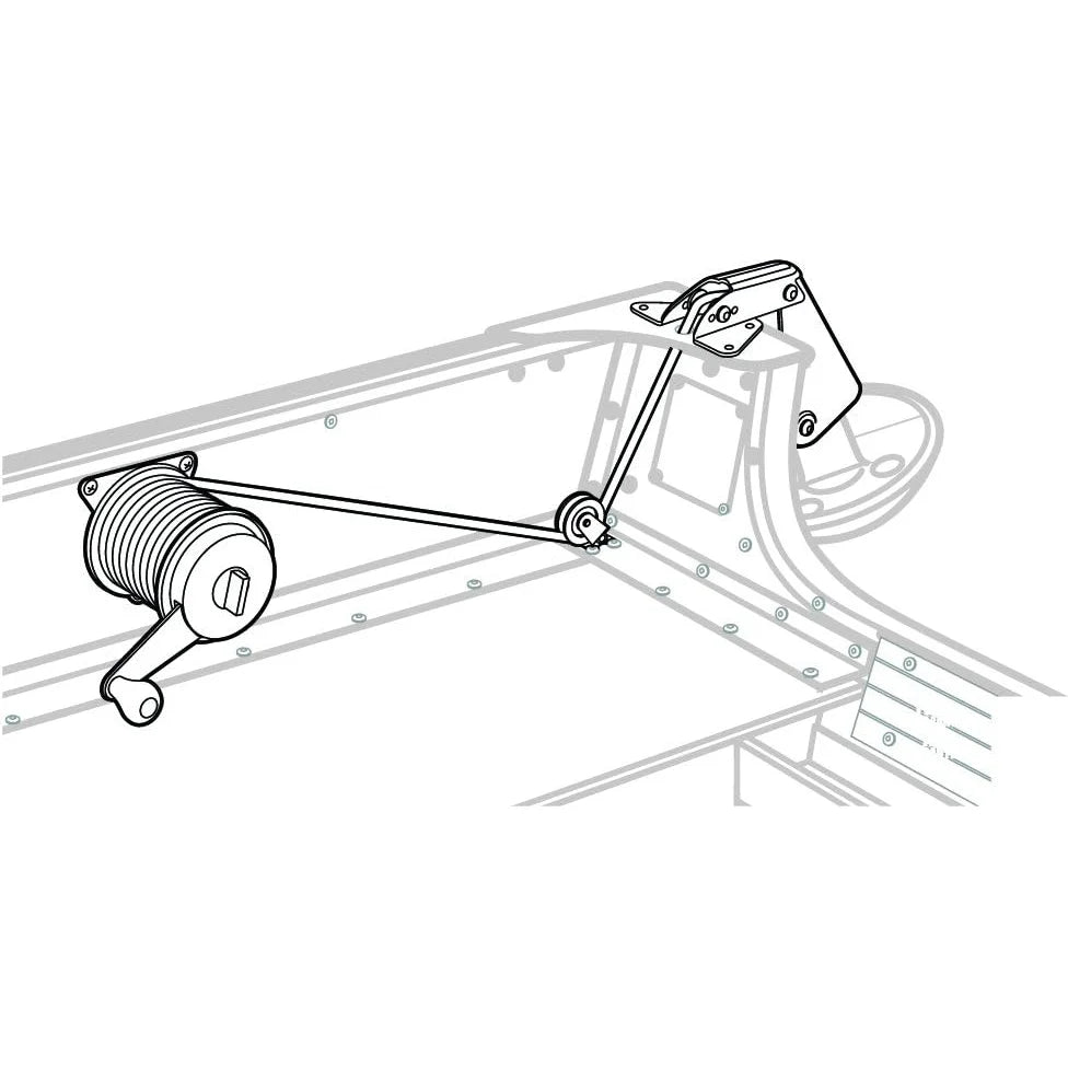 Attwood Marine Anchor Lift System, 12 lb Anchor Capacity, Bow or Stern Mount, Heavy-Gauge Powder-Coated Steel — Quality Boat Parts