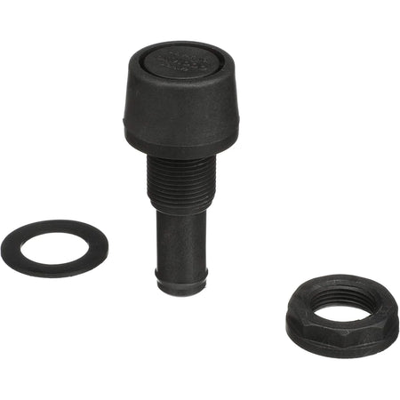 Attwood Marine Straight Fuel Vent, 5/8 in ID Hose, 3/4 in Hole, 7/8 in Max Hull Thickness, Black Polypropylene — Quality Boat Parts