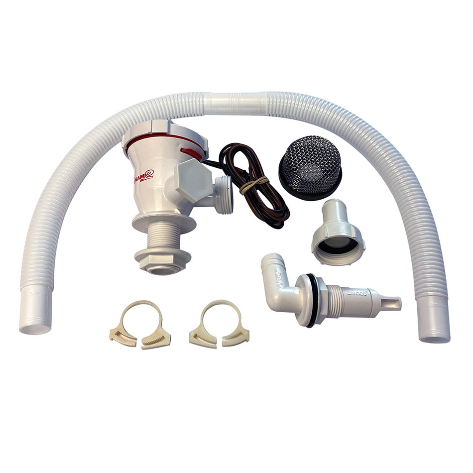 Attwood Marine Tsunami Mk2 T500 Recirculating Aerator Kit, 500 GPH, 3/4 in Hose — Quality Boat Parts