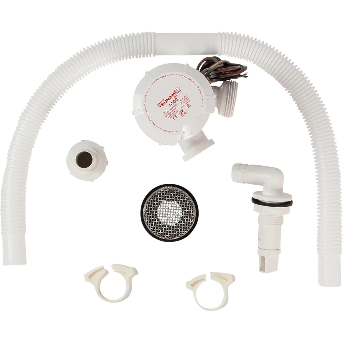 Attwood Marine Tsunami Mk2 T500 Recirculating Aerator Kit, 500 GPH, 3/4 in Hose — Quality Boat Parts
