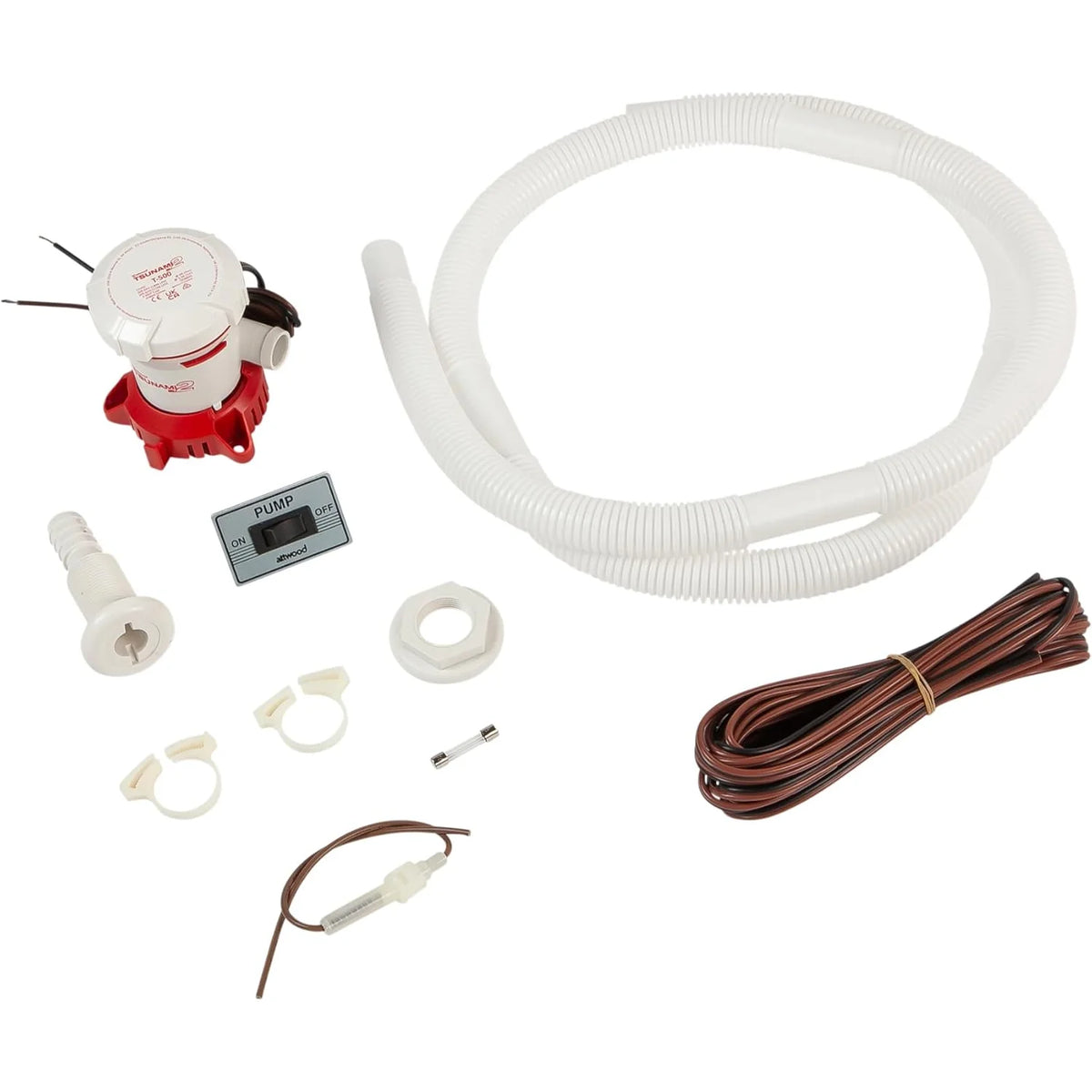 Attwood Marine Tsunami MK2 T500 Manual Bilge Pump Kit, 500 GPH, 12V, 3/4 in Hose Outlet — Quality Boat Parts