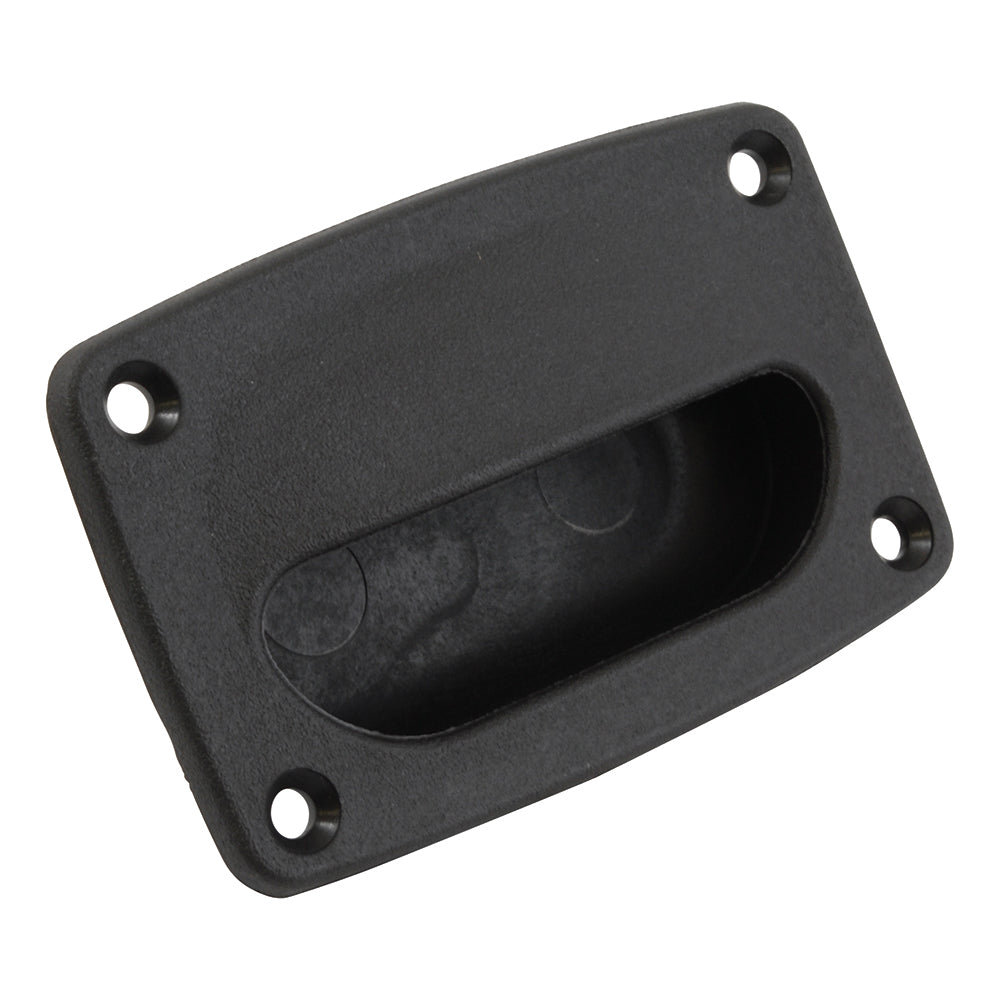 Attwood Marine Flush Hatch Pull, Low-Profile, ABS, Black Textured Finish — Quality Boat Parts