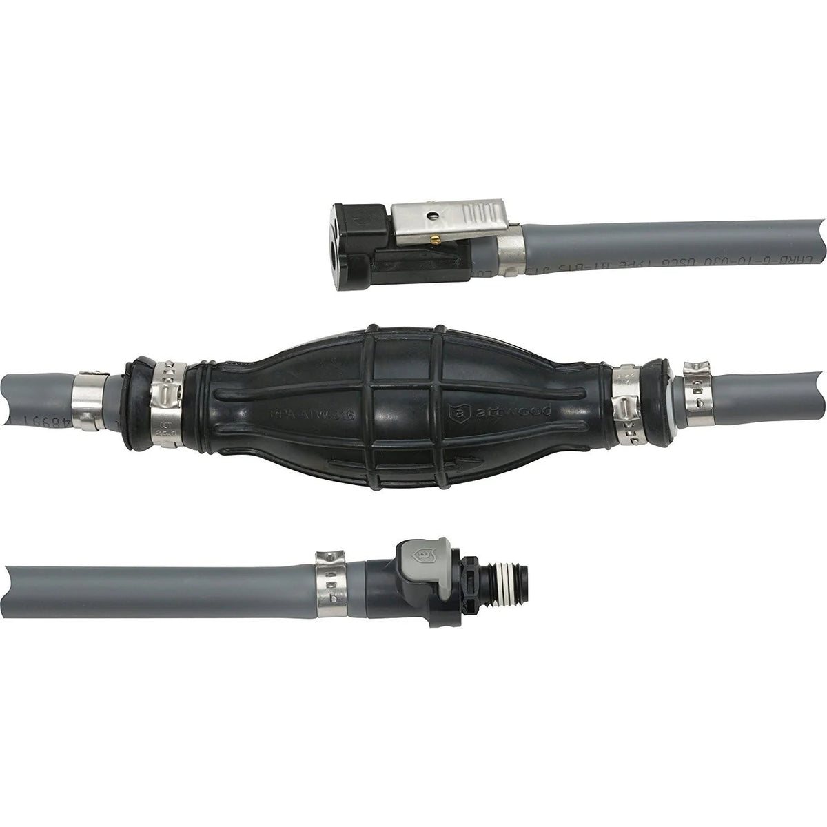 Attwood Marine Yamaha Fuel Line Kit, 6 ft x 3/8 in, Universal Sprayless Connector, Low-Permeation Primer Bulb, Ethanol Compatible — Quality Boat Parts