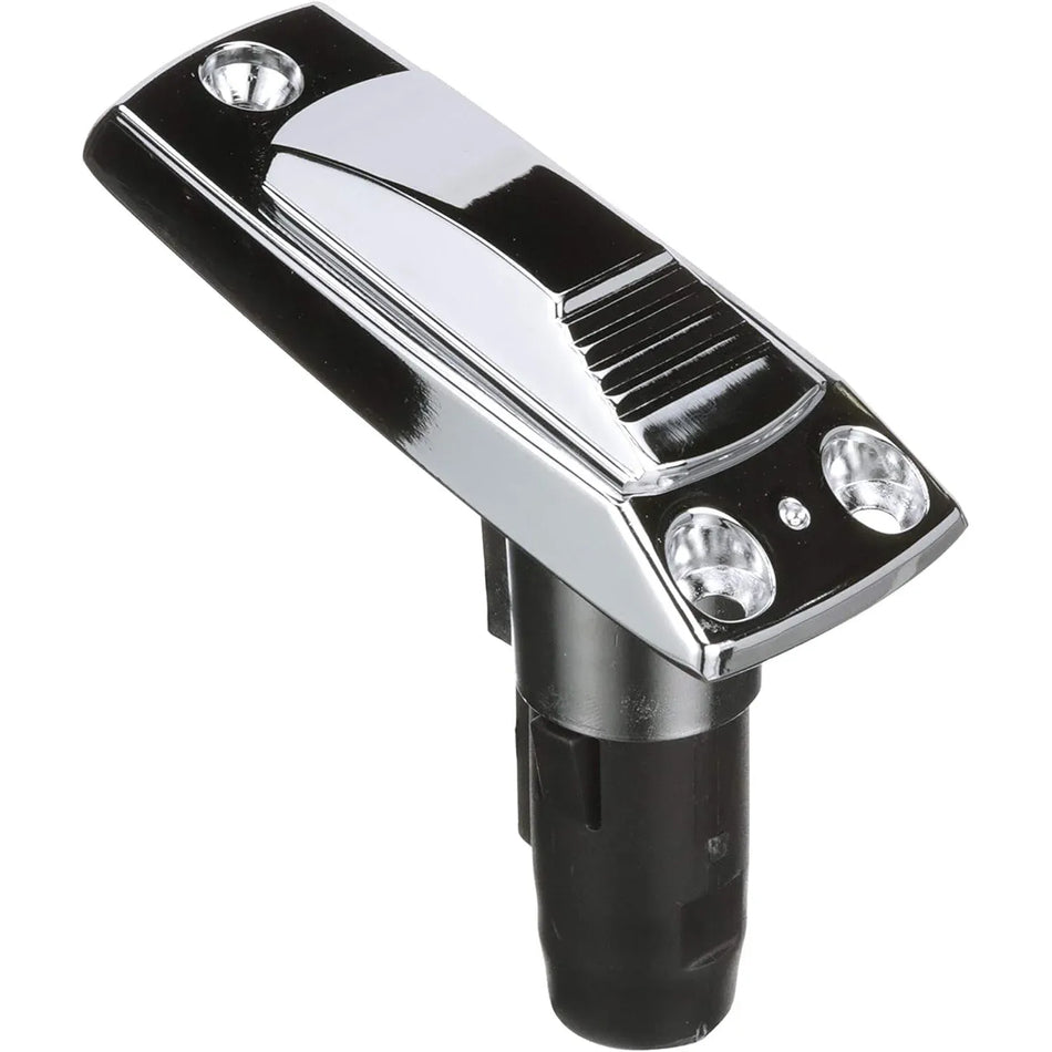 Attwood Marine Rectangle 2-Pin Pole Light Base, For 12 Degree Angled Poles, 12V, Zamak, 4 x 1-5/8 in — Quality Boat Parts