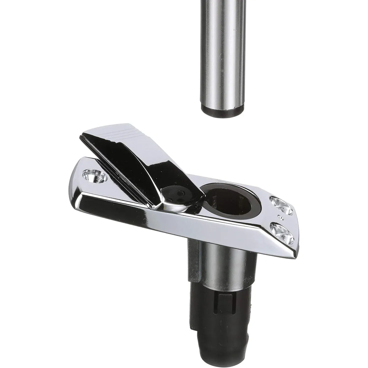 Attwood Marine Rectangle 2-Pin Pole Light Base, For 12 Degree Angled Poles, 12V, Zamak, 4 x 1-5/8 in — Quality Boat Parts