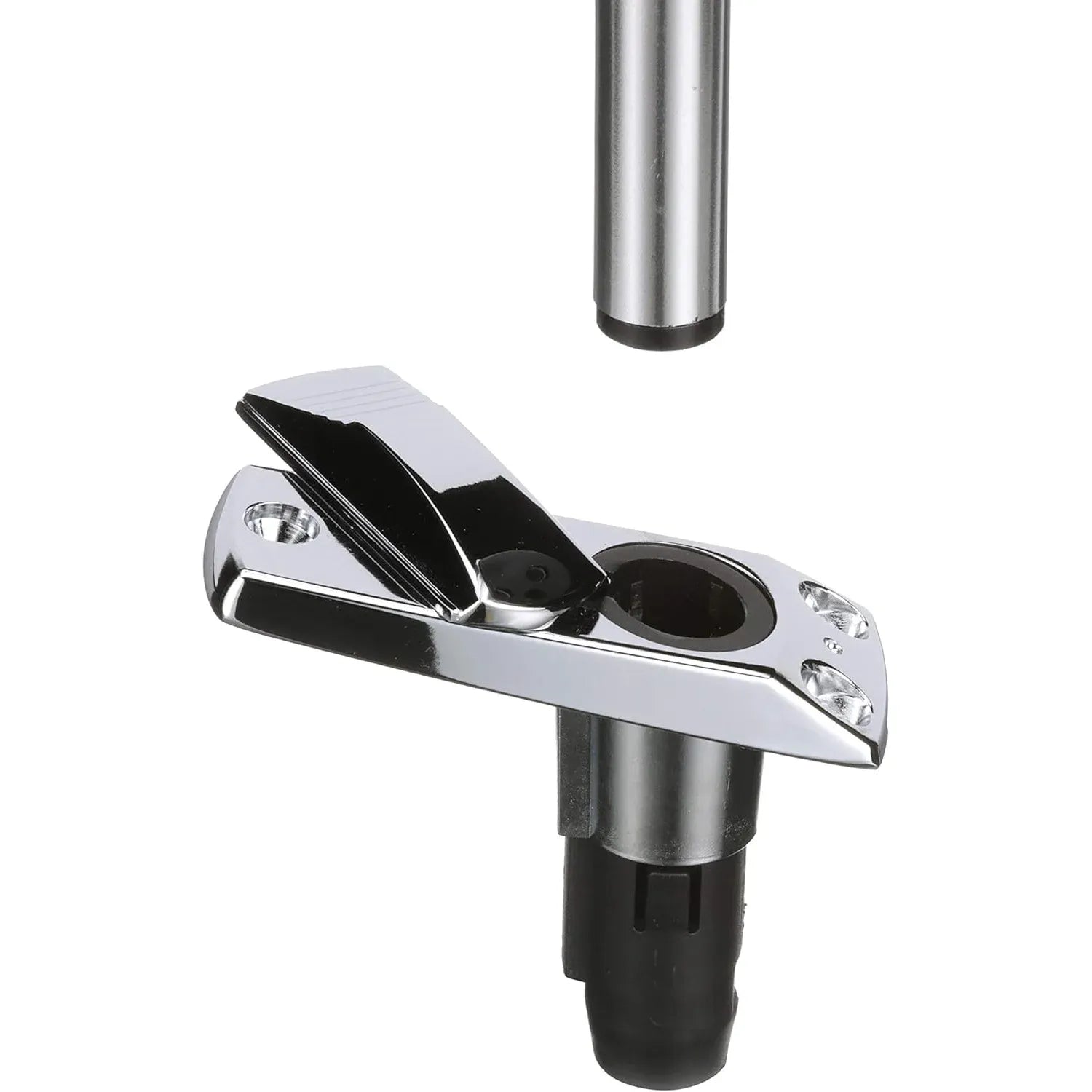 Attwood Marine Rectangle 2-Pin Pole Light Base, For 12 Degree Angled Poles, 12V, Zamak, 4 x 1-5/8 in — Quality Boat Parts