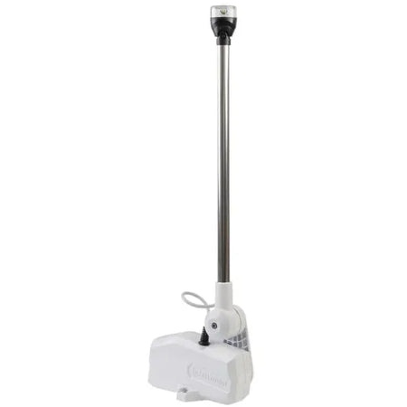 Attwood Marine PowerBase Powered Fold-Down Antenna Base, For 1 in-14 Threaded VHF Antennas, Up to 8 ft — Quality Boat Parts