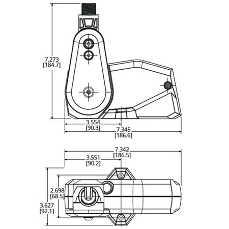 Attwood Marine PowerBase Powered Fold-Down Antenna Base, For 1 in-14 Threaded VHF Antennas, Up to 8 ft — Quality Boat Parts