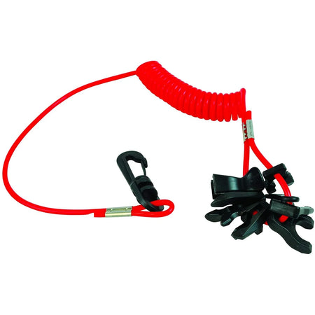 Attwood Marine Kill Switch Keys and Lanyard, For Johnson, Evinrude, Mercury, Yamaha, Suzuki, Tohatsu & Honda, 7-Key Set — Quality Boat Parts