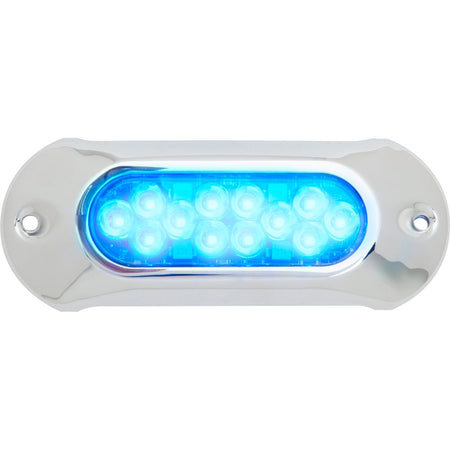 Attwood Marine Light Armor Surface-Mount Underwater LED Light, 12 LEDs, 12/24V DC, 6 in, Sapphire Blue Light — Quality Boat Parts