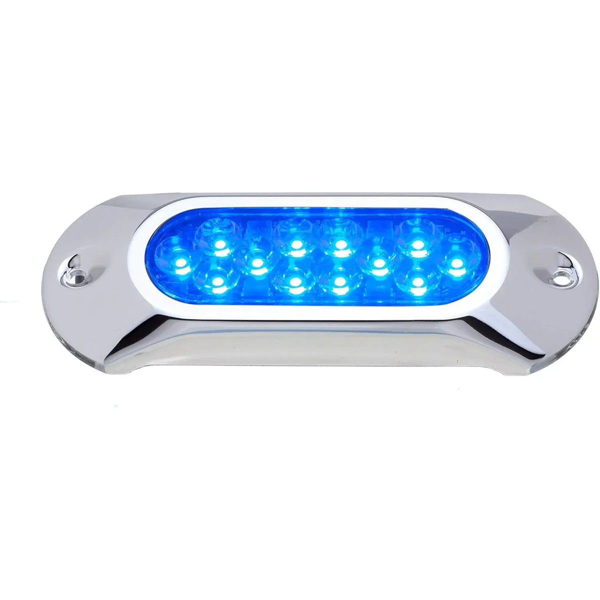Attwood Marine Light Armor Surface-Mount Underwater LED Light, 12 LEDs, 12/24V DC, 6 in, Sapphire Blue Light — Quality Boat Parts