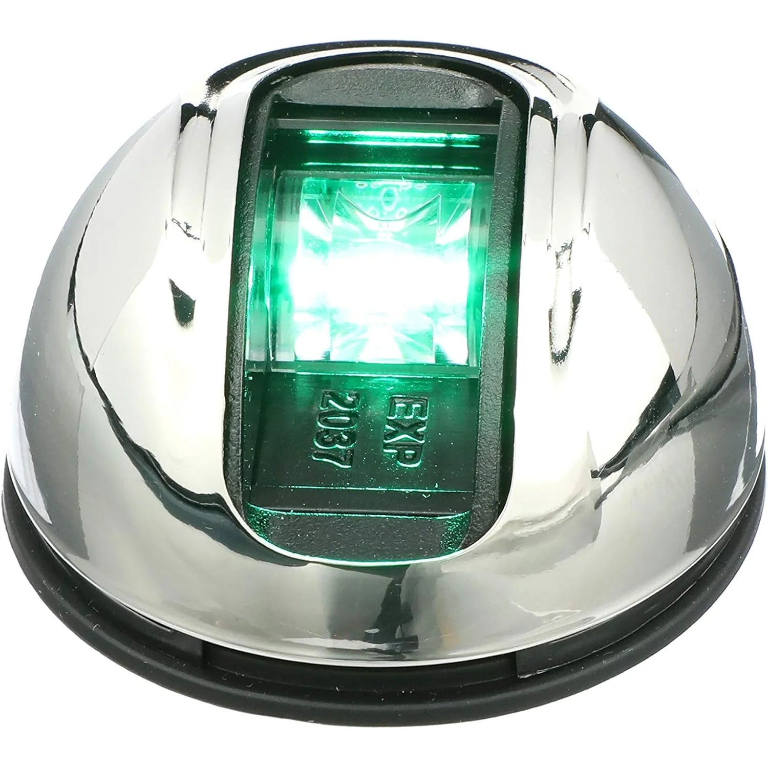 Attwood Marine LightArmor Vertical Surface Mount Navigation Light, Starboard Green, 2NM, IP67, Stainless Steel — Quality Boat Parts