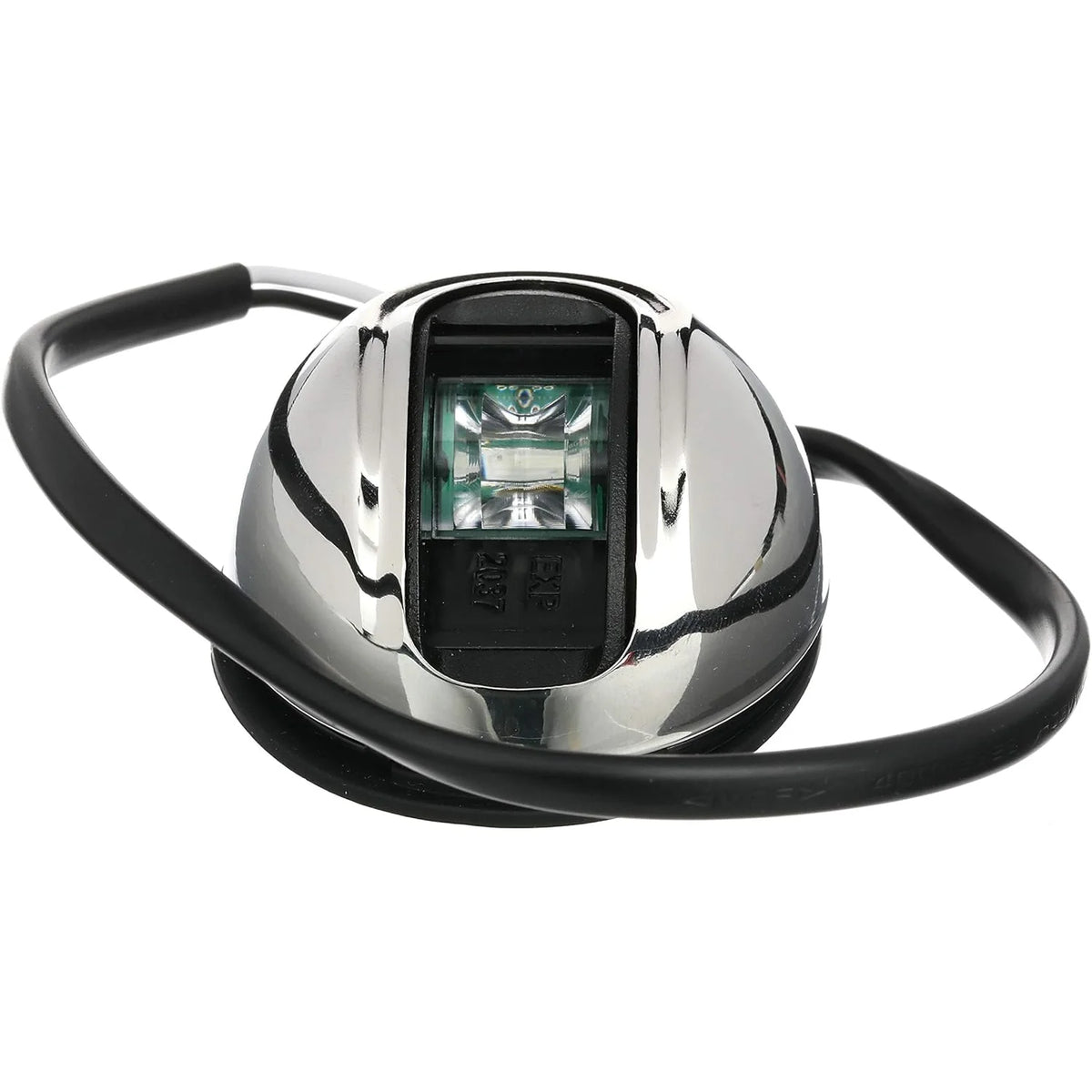 Attwood Marine LightArmor Vertical Surface Mount Navigation Light, Starboard Green, 2NM, IP67, Stainless Steel — Quality Boat Parts