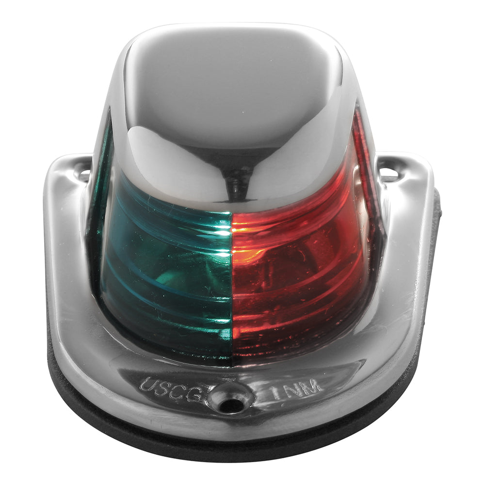 Attwood Marine Deck Mount Bi-Color Sidelight, 12V, 1 nm, 304 Stainless Steel Housing — Quality Boat Parts