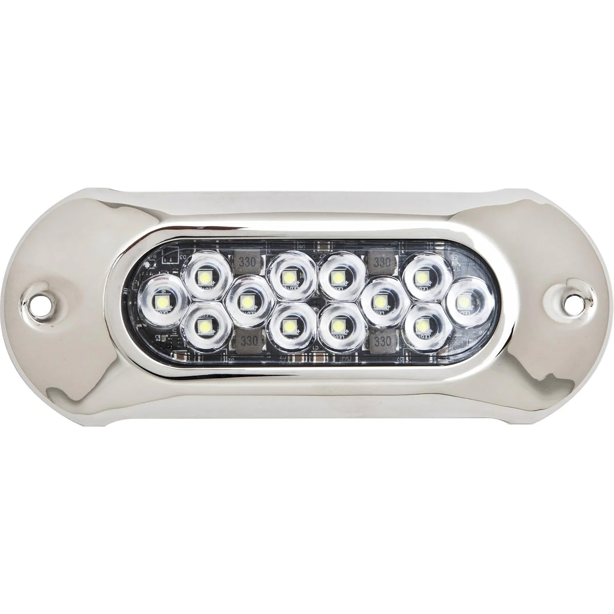 Attwood Marine LightArmor HPX Underwater LED Light, Intense White Light, 12V/24V, 5000 lm, 6 in, Surface Mount, SS316 Cover — Quality Boat Parts
