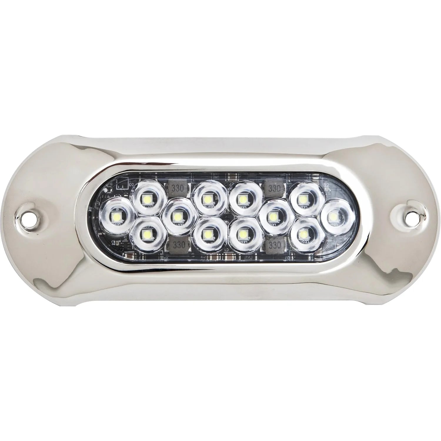 Attwood Marine LightArmor HPX Underwater LED Light, Intense White Light, 12V/24V, 5000 lm, 6 in, Surface Mount, SS316 Cover — Quality Boat Parts