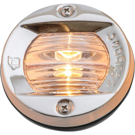 Attwood Marine Vertical Round Flush Mount Transom Light, 2-Mile Visibility, 3 in, 304 Stainless Steel — Quality Boat Parts
