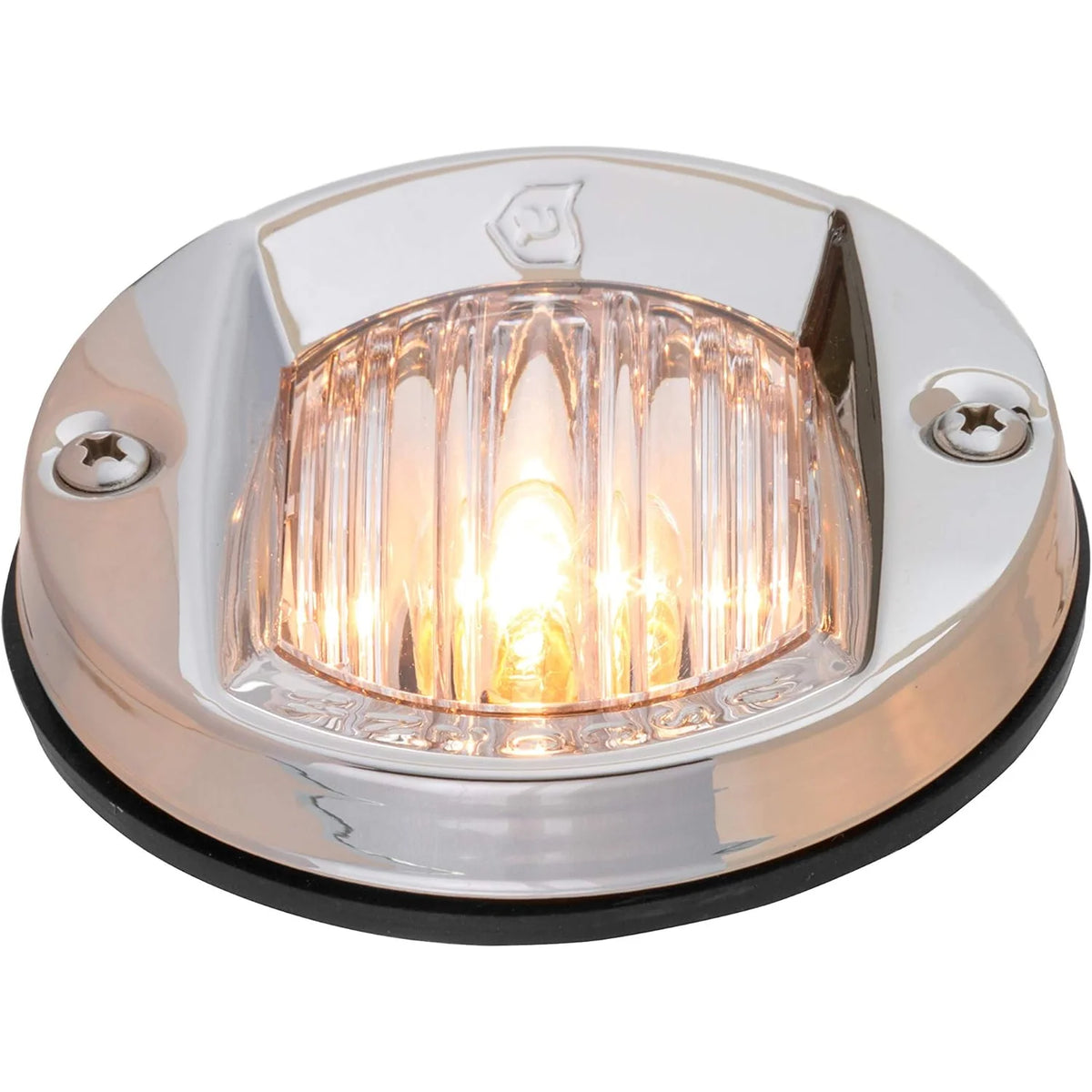 Attwood Marine Vertical Round Flush Mount Transom Light, 2-Mile Visibility, 3 in, 304 Stainless Steel — Quality Boat Parts