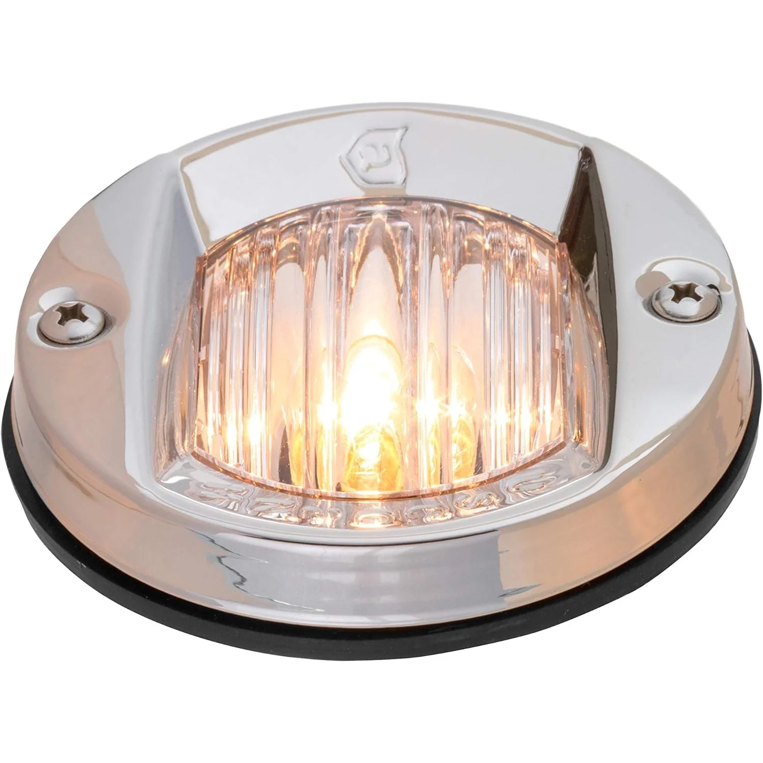 Attwood Marine Vertical Round Flush Mount Transom Light, 2-Mile Visibility, 3 in, 304 Stainless Steel — Quality Boat Parts