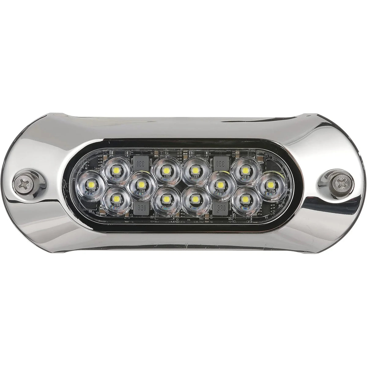 Attwood Marine Light Armor Surface-Mount Underwater LED Light, White Light, 12V, 12 LED — Quality Boat Parts