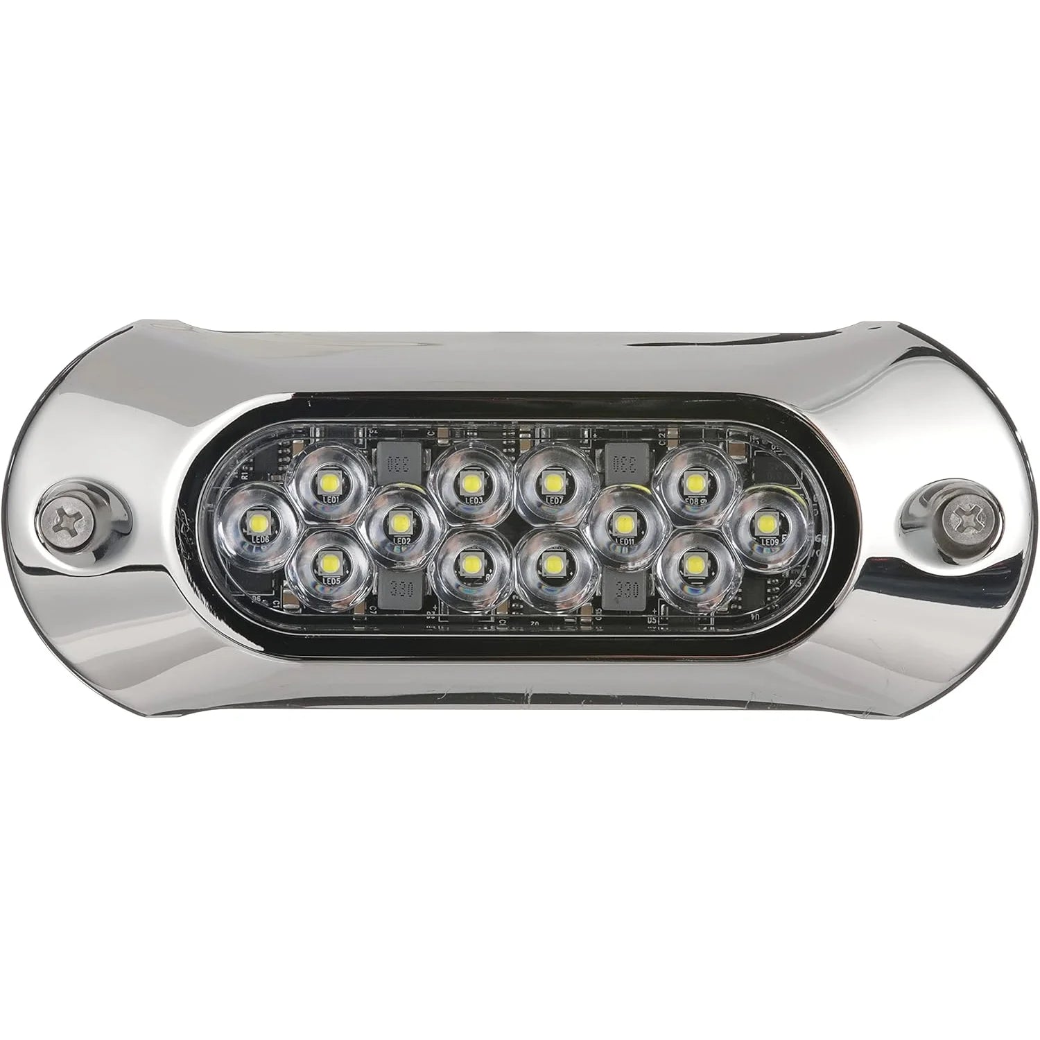 Attwood Marine Light Armor Surface-Mount Underwater LED Light, White Light, 12V, 12 LED — Quality Boat Parts