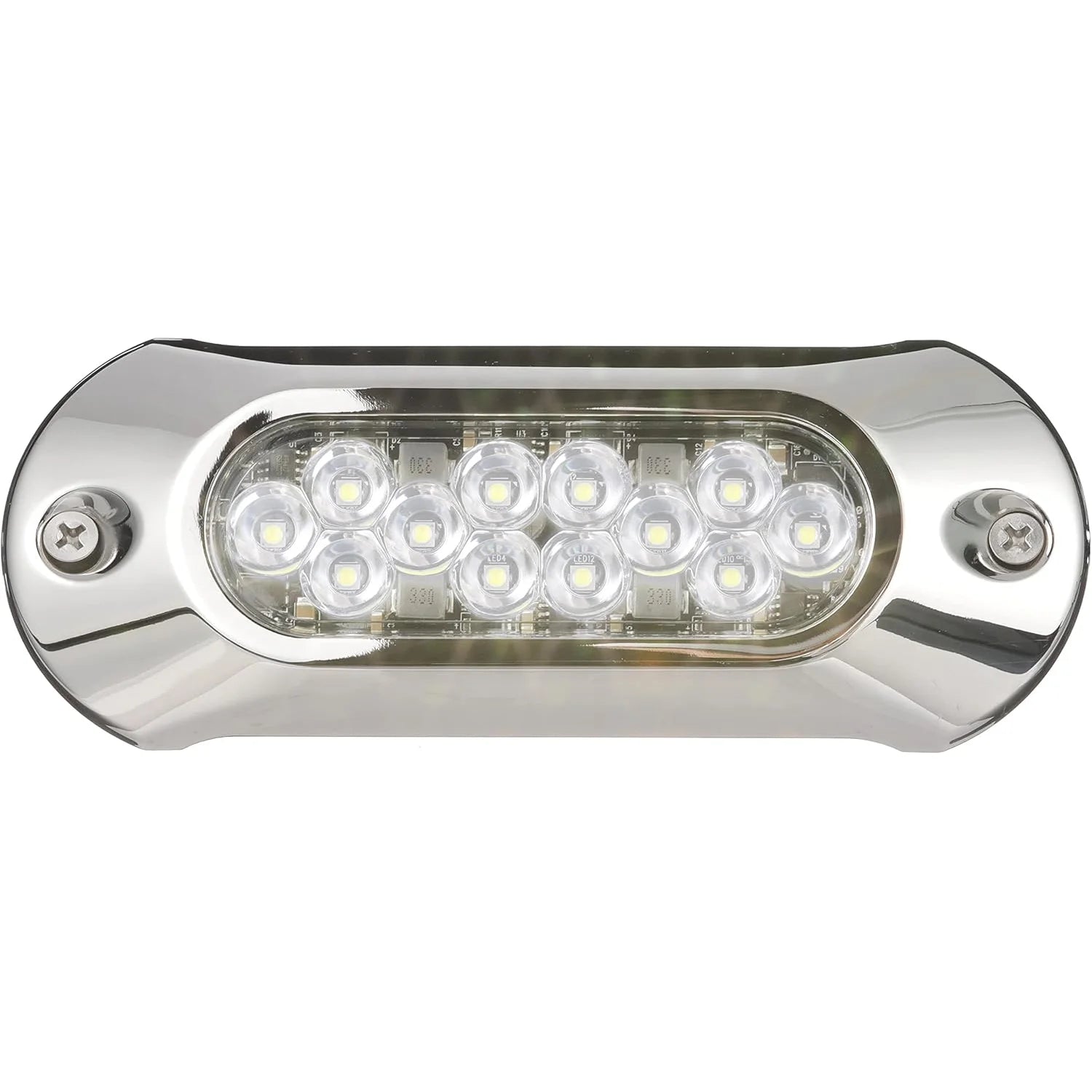 Attwood Marine Light Armor Surface-Mount Underwater LED Light, White Light, 12V, 12 LED — Quality Boat Parts