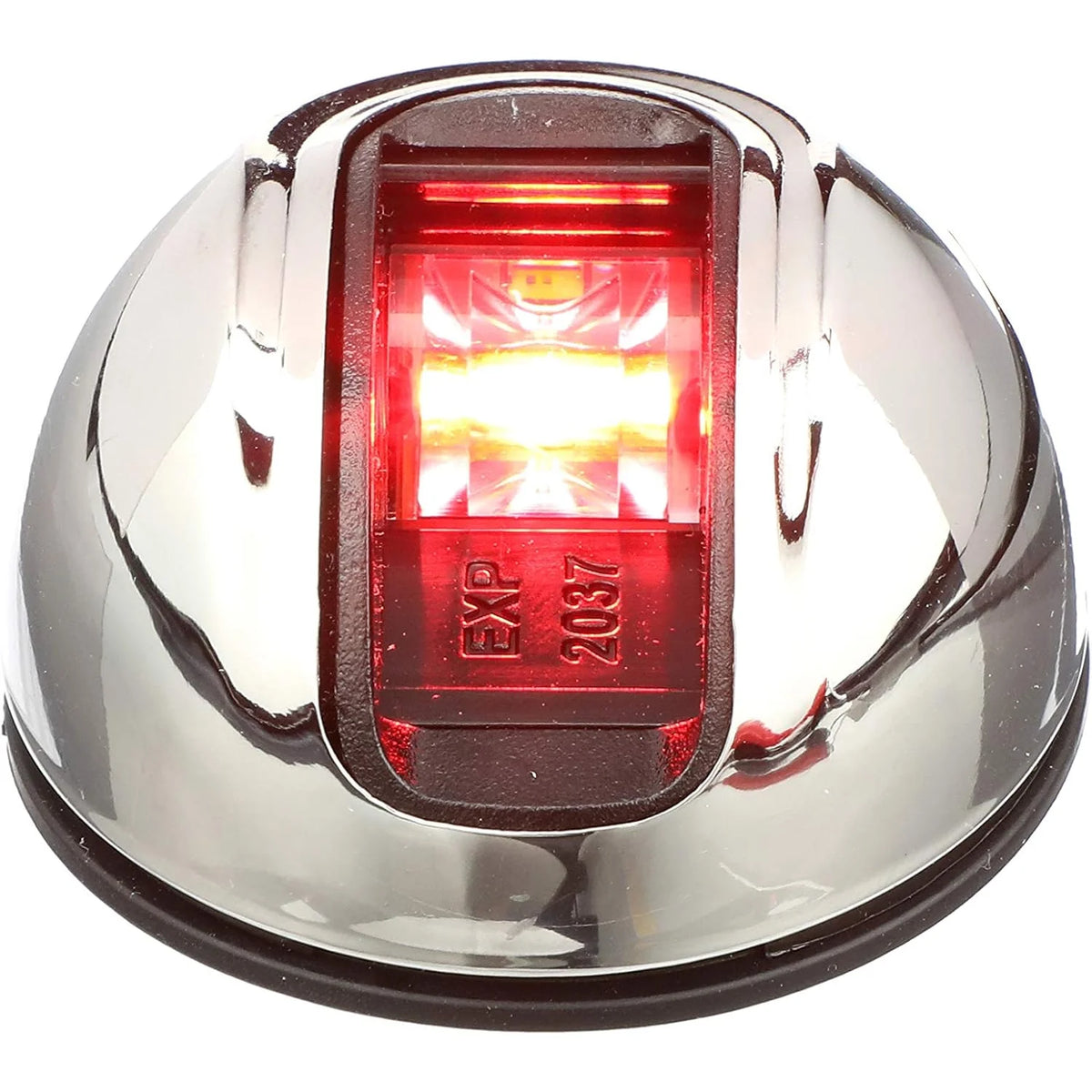 Attwood Marine LightArmor Vertical Surface Mount Navigation Light, Port Red, Oval, Stainless Steel Housing, 2NM, IP67 — Quality Boat Parts