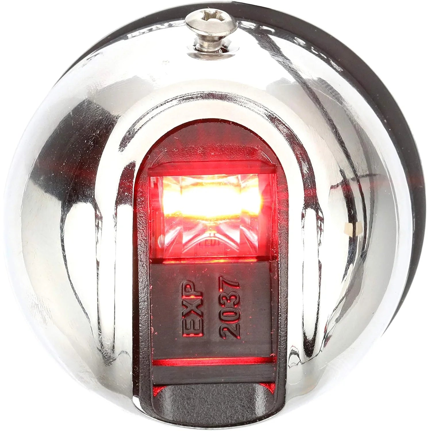 Attwood Marine LightArmor Vertical Surface Mount Navigation Light, Port Red, Oval, Stainless Steel Housing, 2NM, IP67 — Quality Boat Parts